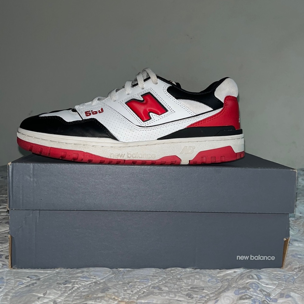 New Balance 550 Red/Black Toe